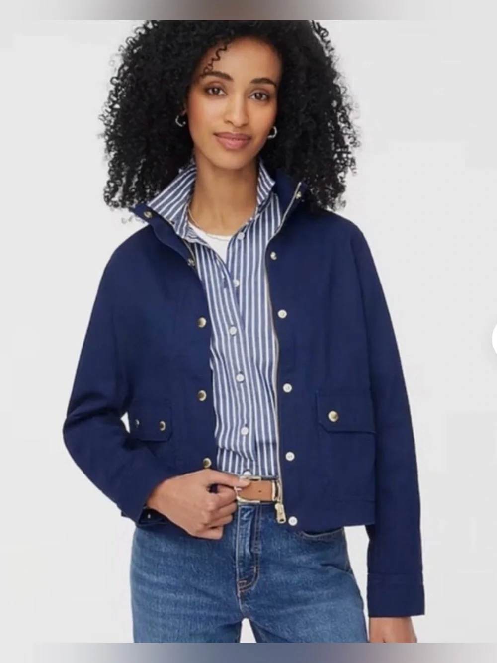 J. Crew Twill Utility Jacket Sz M